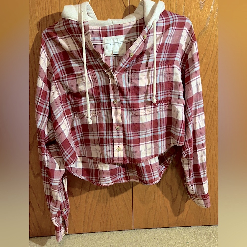 American Eagle flannel hoodie!
